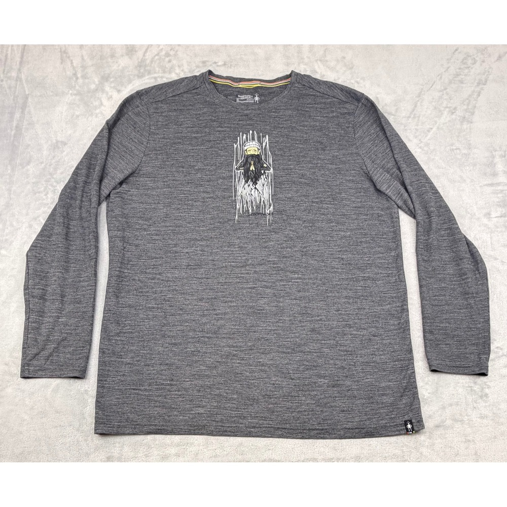 Smartwool Mens Merino Sport 150 Long Sleeve Shirt Gray XL Gorpcore Bearded Guru